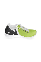 Lime & Black Stars Women’s Running Shoes (Model 020) - Objet D'Art