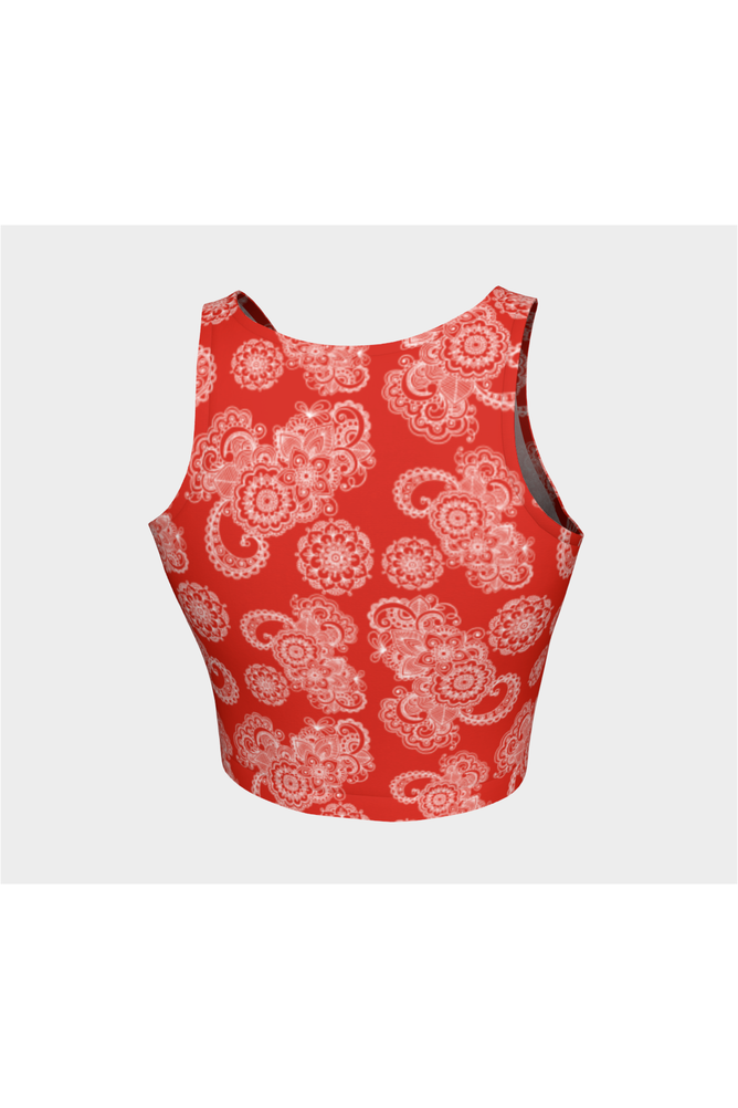 Red Paisley Athletic Top - Objet D'Art