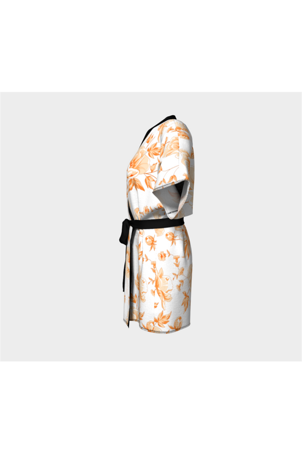 Turmeric Floral Kimono Robe - Objet D'Art