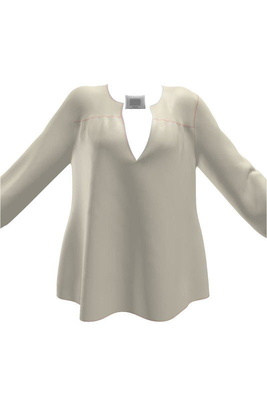 Wheat Colored Women's Blouse - Objet D'Art