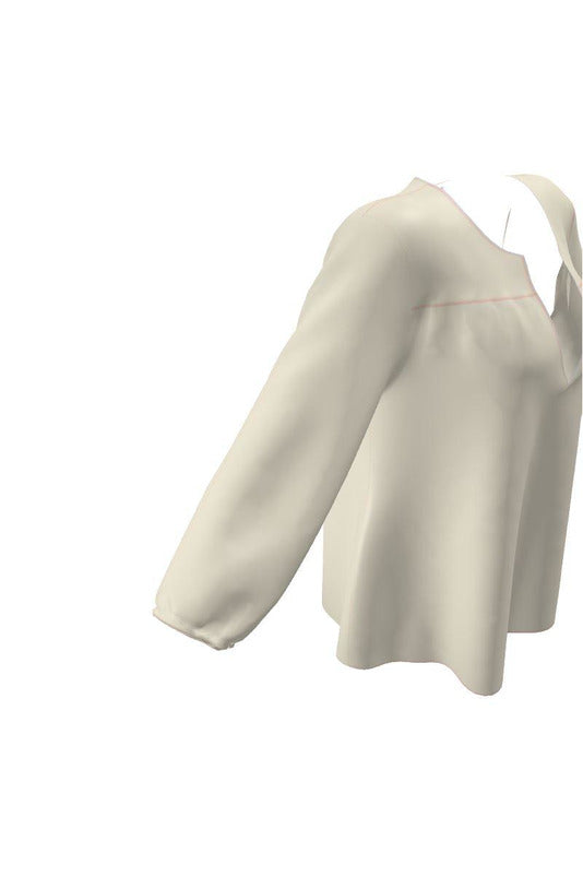 Wheat Colored Women's Blouse - Objet D'Art