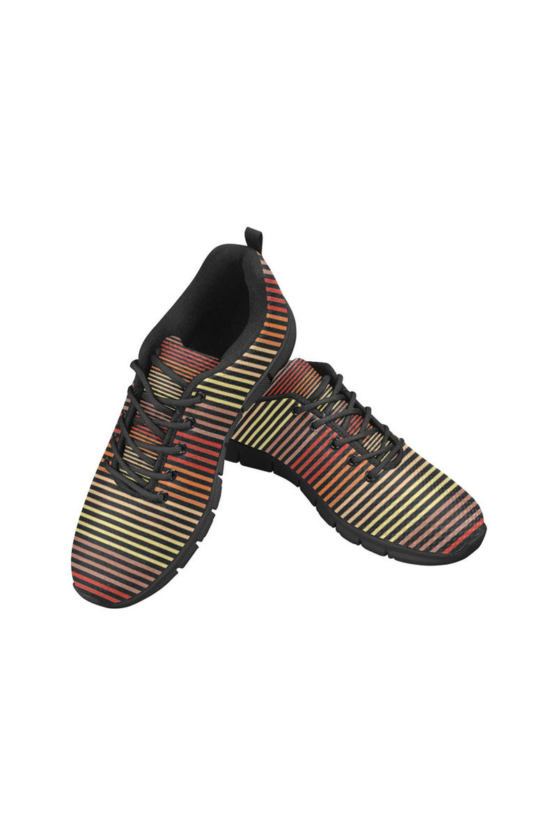 Spectral Lines Women's Breathable Running Shoes (Model 055) - Objet D'Art