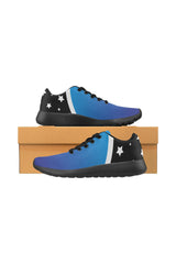 Blue Gradient & Stars Women’s Running Shoes (Model 020) - Objet D'Art