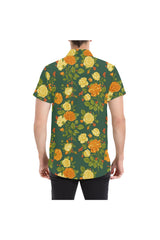 Floral Fellow Men's All Over Print Short Sleeve Shirt (Model T53) - Objet D'Art