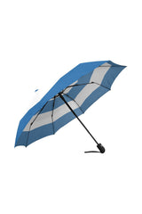 Princess Blue Umbrella Striped Auto-Foldable Umbrella (Model U04) - Objet D'Art