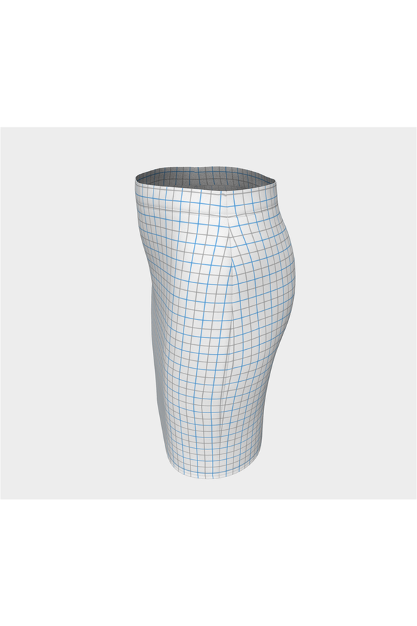 H. M. Kemp Blue/Gray Tattersall Fitted Skirt - Objet D'Art