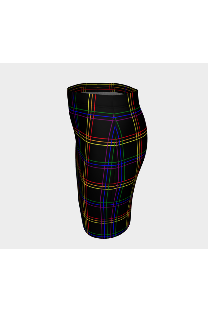 Spectral Plaid Fitted Skirt - Objet D'Art