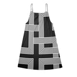 tracks 2 Drawstring Neck Sleeveless Dress (Model D68) - Objet D'Art