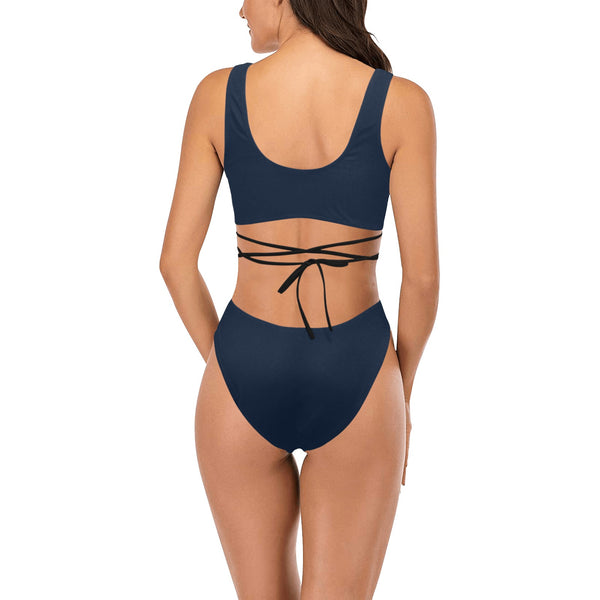 Black Cross String Bikini Set - Objet D'Art
