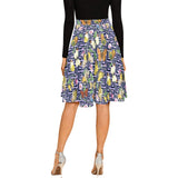 grk butterfly print 2 Melete Pleated Midi Skirt (Model D15) - Objet D'Art