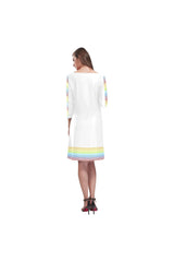 Rainbow Accent Rhea Loose Round Neck Dress - Objet D'Art