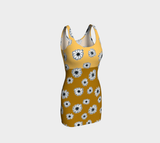 Floral Polka Dot Bodycon Dress - Objet D'Art