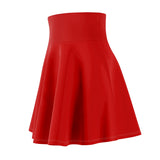 Rose Lattice Red Women's Skater Skirt - Objet D'Art