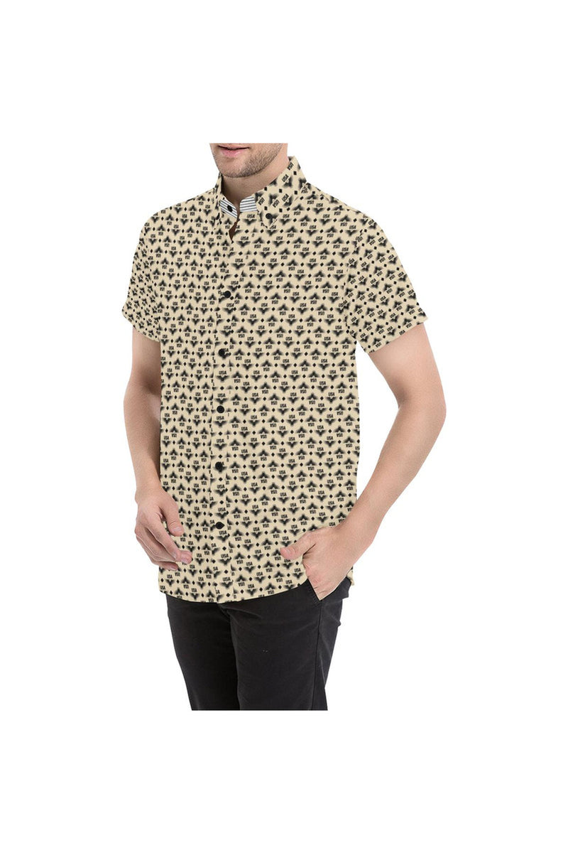 CLR -IN - USA Men's All Over Print Short Sleeve Shirt (Model T53) - Objet D'Art