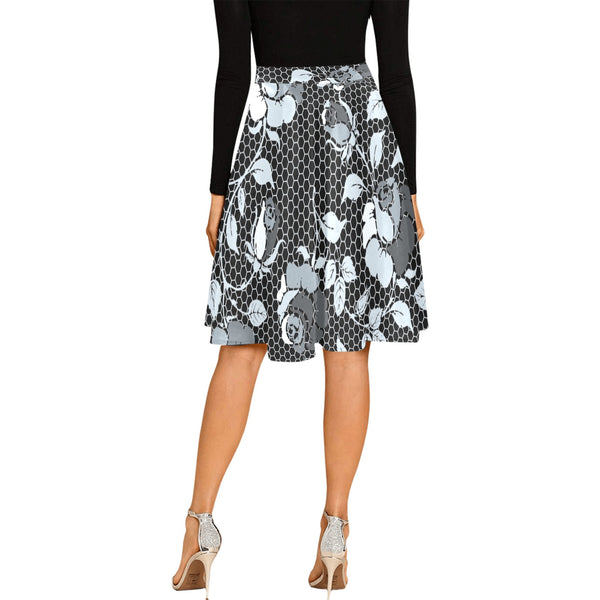 selenium gray print 1 Melete Pleated Midi Skirt (Model D15) - Objet D'Art