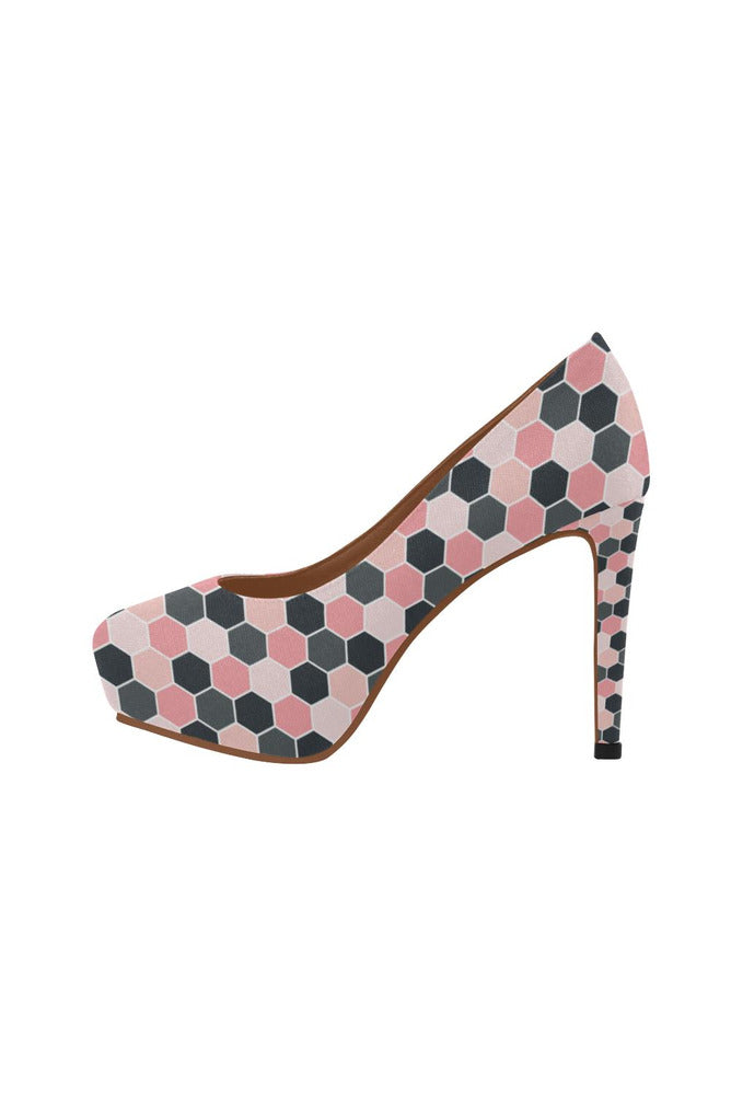 PInk Honeycomb Women's High Heels - Objet D'Art