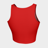 Crimson Micro Stiped Athletic Top - Objet D'Art