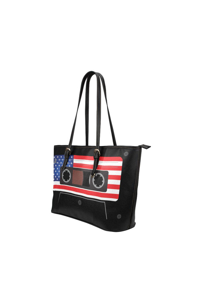 USA Cassette Tape Leather Tote Bag/Small - Objet D'Art