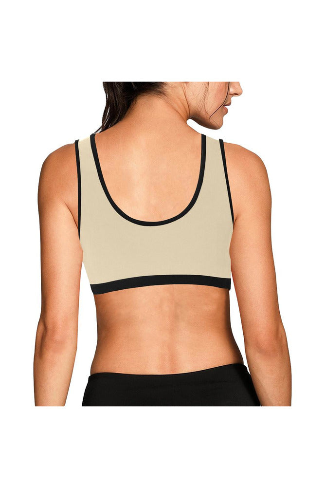 Vanila Custard Women's All Over Print Sports Bra (Model T52) - Objet D'Art