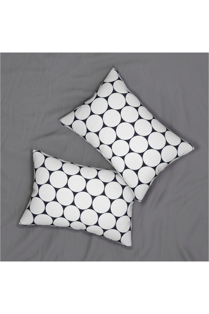 Macro Polka Dot Spun Polyester Lumbar Pillow - Objet D'Art