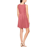 HEART PATTERN PRINT 2 Thea Sleeveless Skater Dress(Model D19) - Objet D'Art