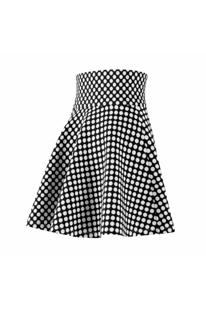 Micro Polka Dot Women's Skater Skirt - Objet D'Art