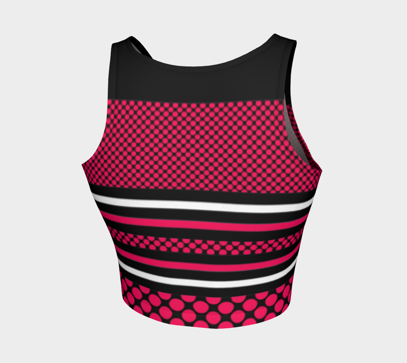 Striped Athletic Crop Top - Objet D'Art