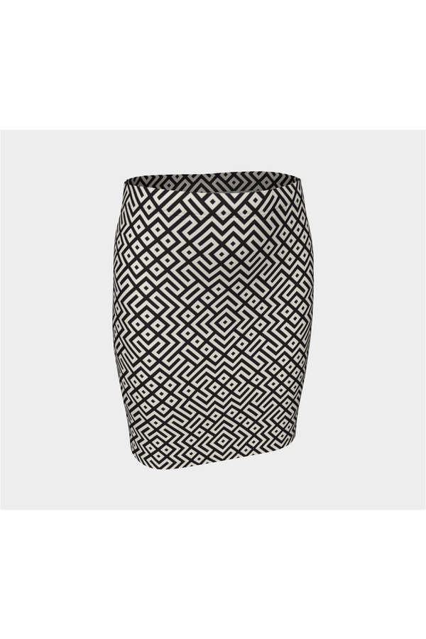 Geo Mazing Fitted Skirt - Objet D'Art