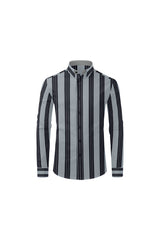 Striped Men's All Over Print Casual Dress Shirt (Model T61) - Objet D'Art