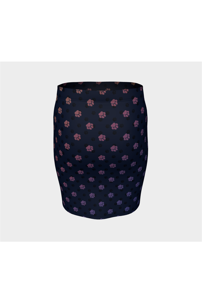 Paw Print Fitted Skirt - Objet D'Art