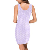 lavender key print 3 Medea Vest Dress (Model D06) - Objet D'Art