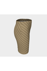 Biased Pinstripe Fitted Skirt - Objet D'Art
