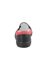 Red Bandana Men's Slip-on Canvas Shoes (Model 019) - Objet D'Art