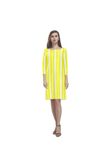 stripe 2 Rhea Loose Round Neck Dress(Model D22) - Objet D'Art