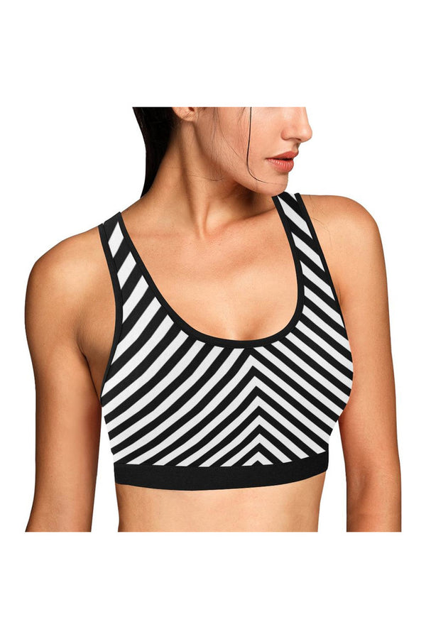 Chevron Stripes Sports Bra - Objet D'Art