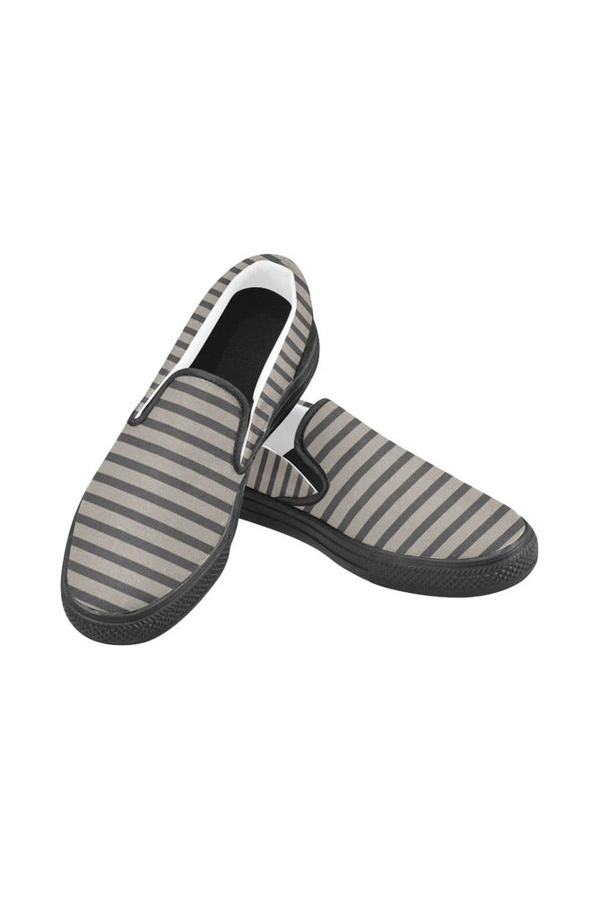 Striped Men's Slip-on Canvas Shoes - Objet D'Art