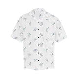 crane 4 wavy grid hokusai print Hawaiian Shirt (Model T58) - Objet D'Art
