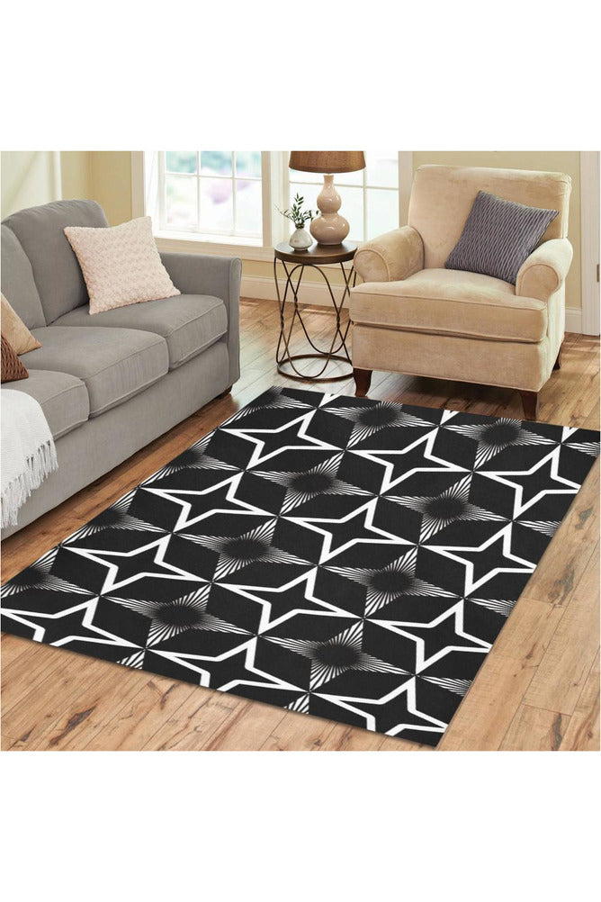 Spatial Abstraction Area Rug7'x5' - Objet D'Art