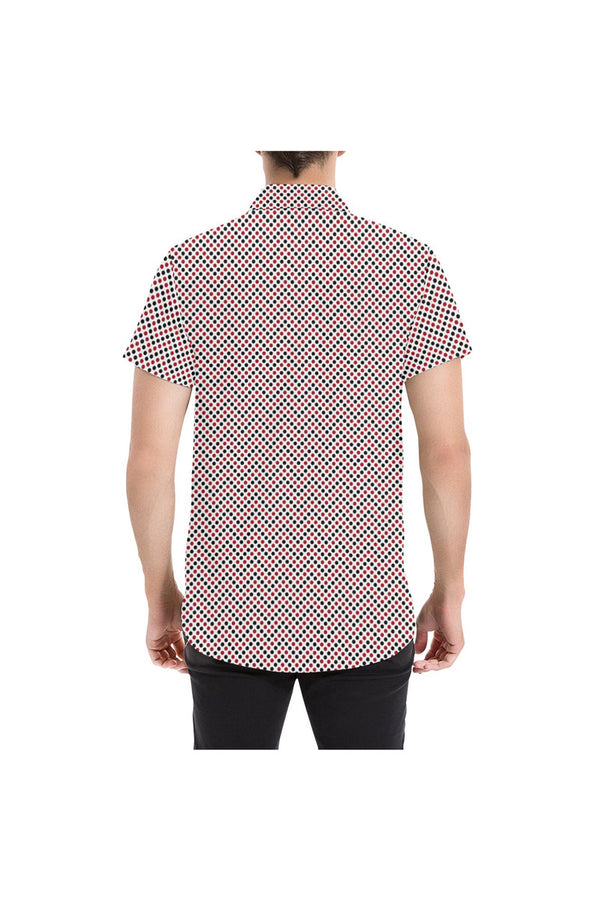 Zig Zag Dots Men's Short Sleeve Shirt - Objet D'Art