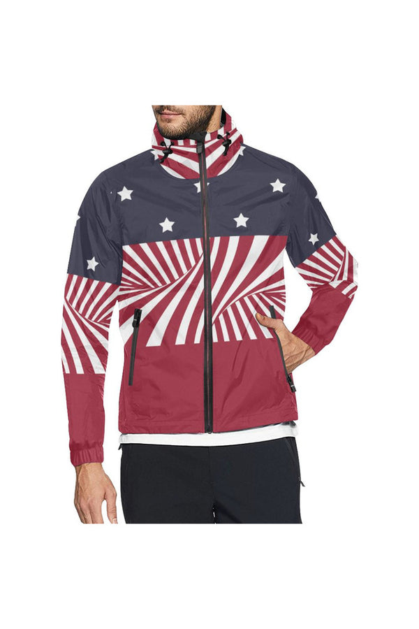 United Art of America All Over Print Windbreaker for Men (Model H23) - Objet D'Art