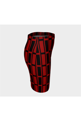 Red and Black Fitted Skirt - Objet D'Art
