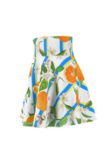 Orange Blossoms Women's Skater Skirt - Objet D'Art