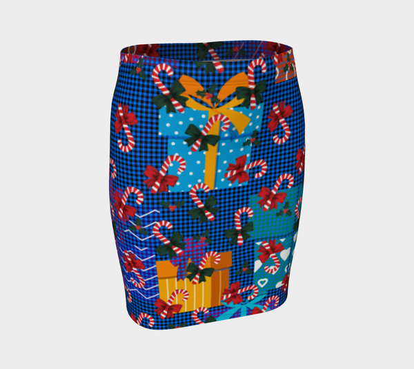 Xmas Cheer Fitted Skirt - Objet D'Art