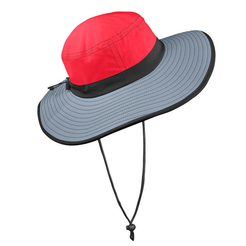 scarlet flame print 2 Wide Brim Bucket Hat - Objet D'Art