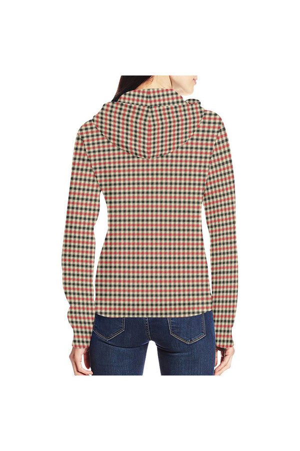 Plaid Full Zip Hoodie for Women - Objet D'Art