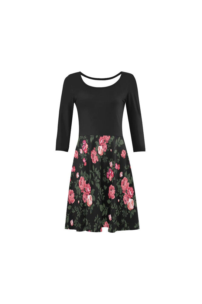 floral darkness d23 3/4 Sleeve Sundress (D23) - Objet D'Art
