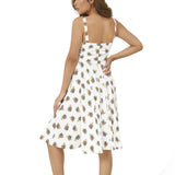 Sleeveless Square Neck Flare Hem Midi Dress - Objet D'Art