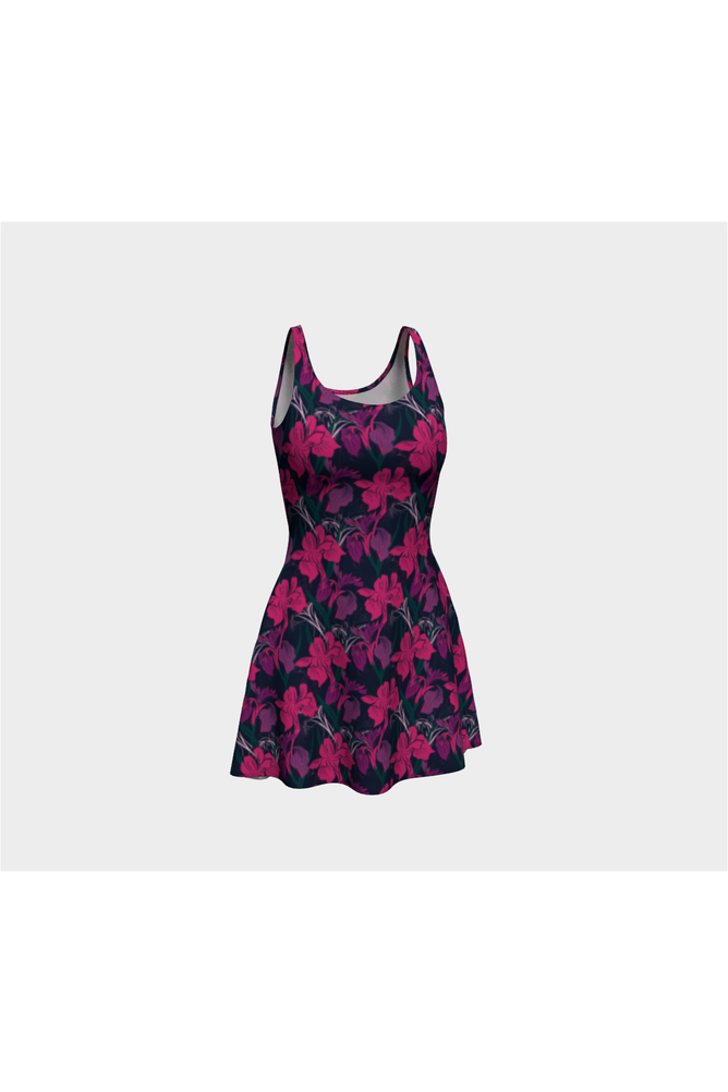 Orchid Blossoms Flare Dress - Objet D'Art