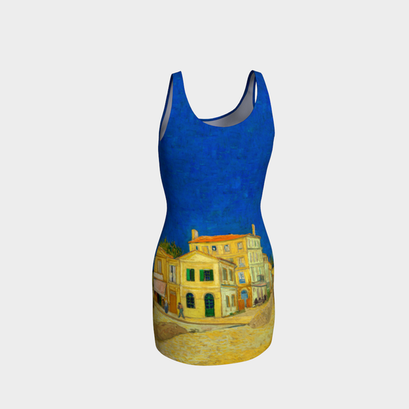 The Yellow House by Van Gogh Bodycon Dress - Objet D'Art