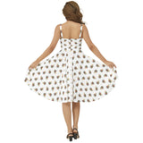 Sleeveless Square Neck Flare Hem Midi Dress - Objet D'Art